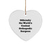 Funny Orthopedic Surgeon Gifts for Men by Officially The World's Coolest Orthopedic Surgeon Heart Ornament Christmas Memorable Presents from Family - Image 1