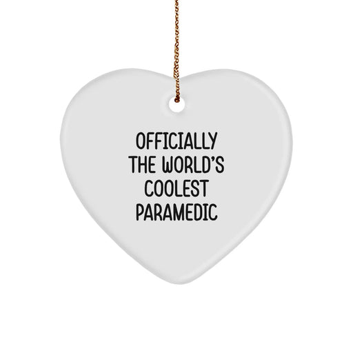 Funny Rescue Worker Heart Ornament Gifts from Friends for Rescue Worker - Inspirational Christmas Unique Gifts - Image 1
