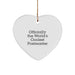 Fun Heart Ornament Gifts from Family to Postmaster, Officially The World's Coolest Postmaster Christmas Unique Gifts, Heart Shaped MDF Decorations - Image 1
