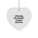 Funny Rancher Gifts from Friends for the World's Coolest Rancher - Heart Ornament - Image 1