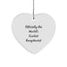 Funny Receptionist Heart Ornament Gifts from Friends to Receptionists - Christmas Unique Gifts for Receptionists Officially The World's Coolest Receptionist - Image 1