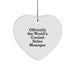 Funny Sales Manager Gifts for Men - 'Officially The World's Coolest Sales Manager' Heart Ornament, Christmas Unique Gifts from Friends, Coworkers, Family - Image 1