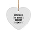 Funny Scientist Gifts for Christmas - 'Officially The World's Coolest Scientist' Heart Ornament, Gifts from Friends to Family Scientist - Image 1