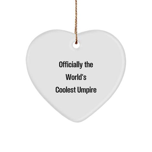 Funny Official Umpire Gifts from Family, Heart Ornament for Umpire Lover, Christmas Unique Presents - Image 1