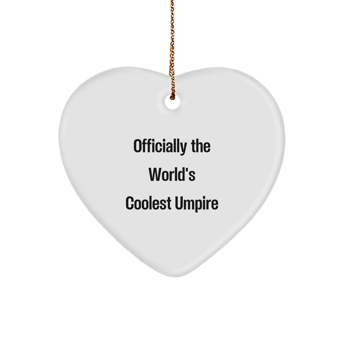 Funny Official Umpire Gifts from Family, Heart Ornament for Umpire Lover, Christmas Unique Presents - Image 1