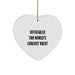 Funny Valet Gifts from Men for Friends - Officially The World's Coolest Valet Heart Ornament, Christmas Unique Gifts for Valet Men - Image 1