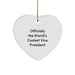 Funny Vice President Gifts from Friends, Heart Ornament for Office Christmas Unique Gifts, Officially The World's Coolest Vice President Quote - Image 1