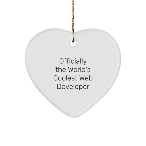 Funny Web Developer Heart Ornament Gifts from Friends to Web Developer at Christmas Unique Gifts - Image 1