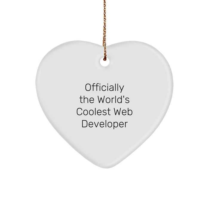 Funny Web Developer Heart Ornament Gifts from Friends to Web Developer at Christmas Unique Gifts - Image 1