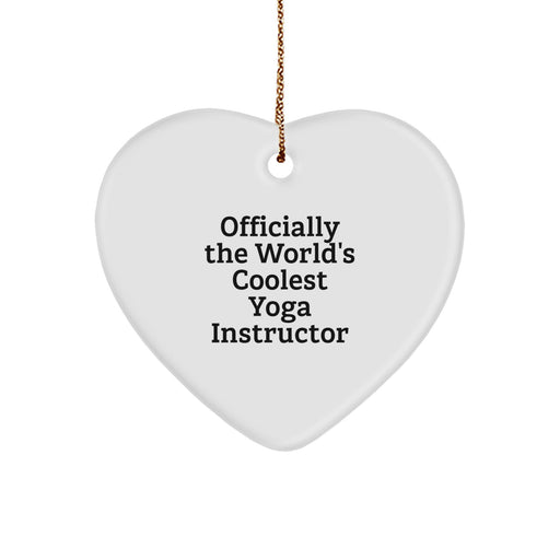 Funny Yoga Instructor Gifts from Friends to Yoga Instructor Heart Ornament for Christmas Unique - Image 1