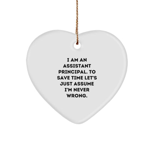 Funny Assistant Principal Heart Ornament Gifts from Family for Christmas Unique Presents - Image 1