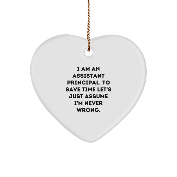 Funny Assistant Principal Heart Ornament Gifts from Family for Christmas Unique Presents - Image 1