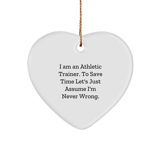 Athletic Trainer Heart Ornament Funny Quote Gifts from Men to Men for Christmas Unique - Image 1