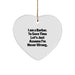 Funny Barber Gifts, Heart Ornament for Men, Unique Christmas Unique Gifts from Friends to Family, 'I Am A Barber. To Save Time Let's Just Assume I'm Never Wrong.' - Image 1