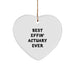 Funny Actuary Gifts, Heart Ornament for Actuary Friends, 'Best Effin' Actuary Ever' Christmas Unique Gifts from Friends to Actuary Family - Image 1
