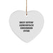 Funny Aerospace Engineer Gifts for Christmas from Men to Women - Best Effin' Heart Ornament - Image 1