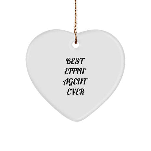 Funny Agent Heart Ornament Gifts from Friends for Agent Men - Image 1