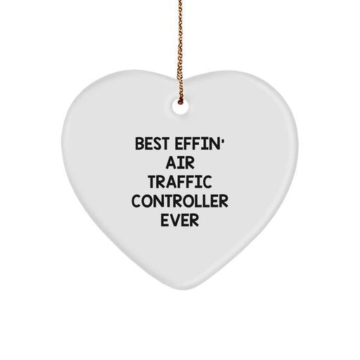 Funny Air Traffic Controller Heart Ornament Gifts from Friends and Family for Christmas Unique - Image 1