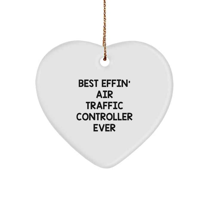 Funny Air Traffic Controller Heart Ornament Gifts from Friends and Family for Christmas Unique - Image 1