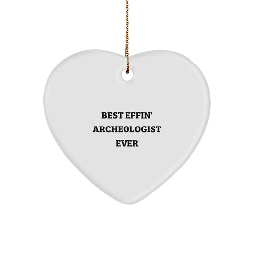 Funny Archeologist Heart Ornaments Gifts from Friends, Christmas Unique Gifts for Archeologist Men, Women, Coworkers, Family - Image 1