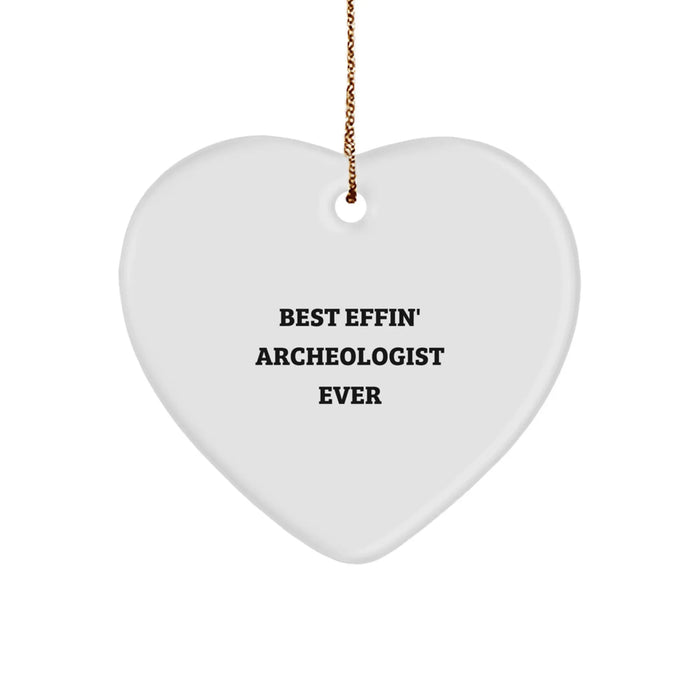 Funny Archeologist Heart Ornaments Gifts from Friends, Christmas Unique Gifts for Archeologist Men, Women, Coworkers, Family - Image 1