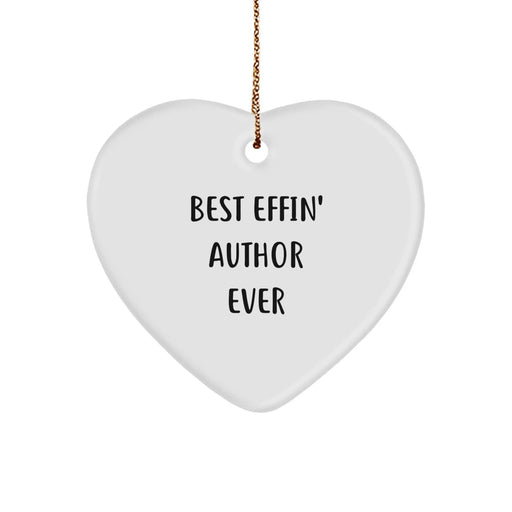 Funny Author Heart Ornament Gifts from Friends for Christmas Unique Author Gifts - Image 1