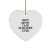 Funny Case Manager Gifts for Christmas, 'Best Effin' Case Manager Ever' Heart Ornament, Unique Heart-Shaped Decor - Image 1