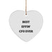 Funny CFO Gifts from Friends, Heart Ornament for Best Effin' Cfo Ever, Christmas Unique - Image 1
