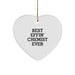 Funny Chemist Christmas Unique Gifts, Heart Ornament for Chemist Friends, Funny 'Best Effin' Chemist Ever' Quote Decor - Image 1