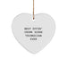 Funny Crime Scene Technician Gifts from Friends for Men Unique Christmas Ornament Heart Shaped Best Effin' Ever - Image 1