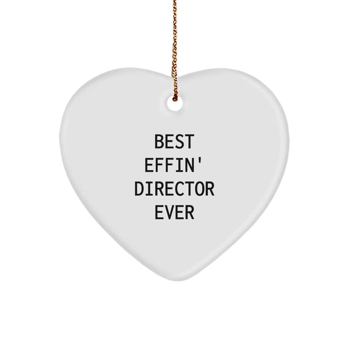 Funny Quotes for Directors Christmas Heart Ornament Gift from Friends and Family - Image 1