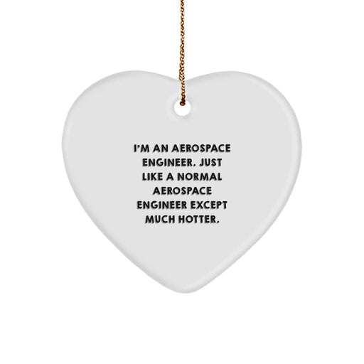 Funny Aerospace Engineer Heart Ornament Gifts from Friends to Aerospace Engineer Men - Image 1