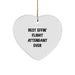 Flight Attendant Heart Ornament Gifts from Friends, Funny Christmas Unique Gifts for Flight Attendants, Best Effin' Flight Attendant Ever - Image 1