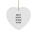 Funny Judge Heart Ornament Gifts from Men for Best Effin' Judge Ever Love, Heart Shaped Decorations for Christmas Unique Gifts - Image 1