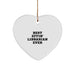 Funny Librarian Gifts for Men - Christmas Unique Gifts from Friends - Best Effin' Librarian Ever Heart Ornament - Image 1