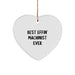 Funny Machinist Gifts for Him, Best Effin' Machinist Ever Heart Ornament Christmas Unique Presents from Friends - Image 1