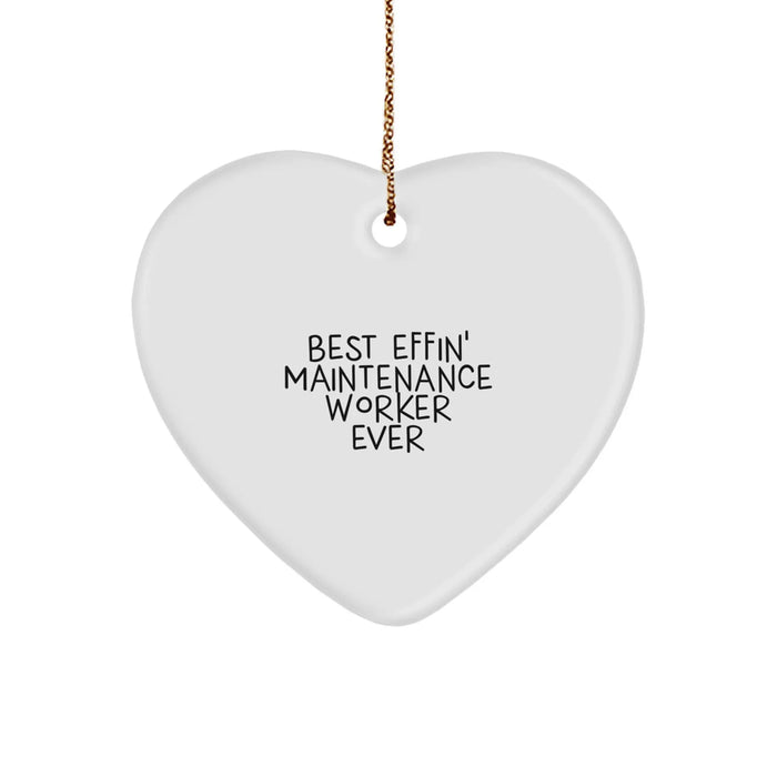 Funny Maintenance Worker Heart Ornament for Men Gifts from Husband for Christmas Unique Presents - Image 1
