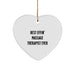 Funny Massage Therapist Quotes Heart Ornament Gifts for Men from Friends, Unique Christmas Unique Gifts, 'Best Effin' Massage Therapist Ever' Heart Shaped Decor - Image 1