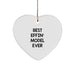 Funny Christmas Unique Gifts from Friends to Model Enthusiasts - Best Effin' Model Ever Heart Ornament, Heart Shaped Model Decor, Unique Christmas Model Gifts - Image 1