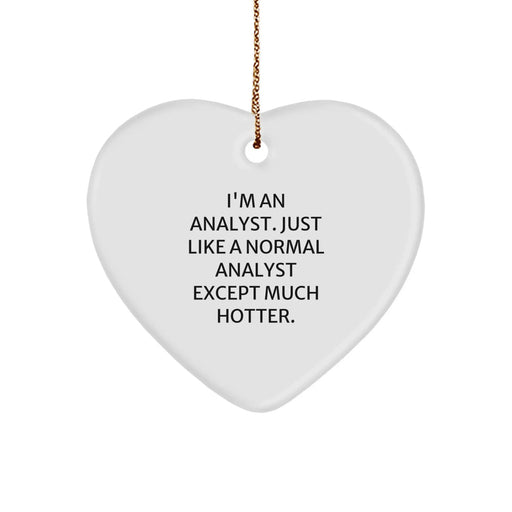 Funny Analyst Heart Ornaments Gifts for Coworkers Men Unique Christmas Unique Gifts from Friends - Image 1