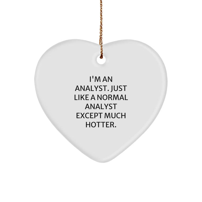 Funny Analyst Heart Ornaments Gifts for Coworkers Men Unique Christmas Unique Gifts from Friends - Image 1