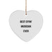 Funny Musician Gifts from Friends, Heart Ornament for Best Effin' Musician Ever, Christmas Unique Gifts for Musician - Image 1