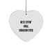 Funny Oral Surgeon Heart Ornament, Best Effin' Oral Surgeon Ever Gifts from Friends, Heart Shaped Christmas Unique Gifts for Men - Image 1