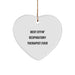 Funny Best Effin' Respiratory Therapist Ever Heart Ornament Gifts from Men, Women, or Coworkers to Respiratory Therapist, Christmas Unique Gifts - Image 1