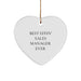 Funny Sales Manager Gifts for Men - 'Best Effin' Sales Manager Ever' Heart Ornament, Christmas Unique Gifts from Friends, Coworkers, Family - Image 1