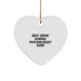 Funny School Psychologist Gifts from Friends, Heart Ornament with Best Effin' Quote, Christmas Unique Ornaments for Best Effin' School Psychologist Ever - Image 1