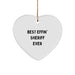 Funny Sheriff Gifts, Best Effin' Sheriff Ever Heart Ornament, Christmas Unique Sheriff Sheriff Gifts from Friends to Sheriff - Image 1