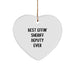 Funny Sheriff Deputy Gifts for Men - Best Effin' Sheriff Deputy Ever Heart Ornament, Christmas Unique Gifts from Family - Image 1