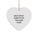 Funny Substitute Teacher Gift, Best Effin' Substitute Teacher Ever Heart Ornament, Christmas Unique Gifts for Substitute Teachers - Image 1