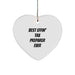 Funny Tax Preparer Heart Ornament Gift, Gifts from Friends for Coworkers, Best Effin' Tax Preparer Ever, Unique Christmas Unique Gifts - Image 1